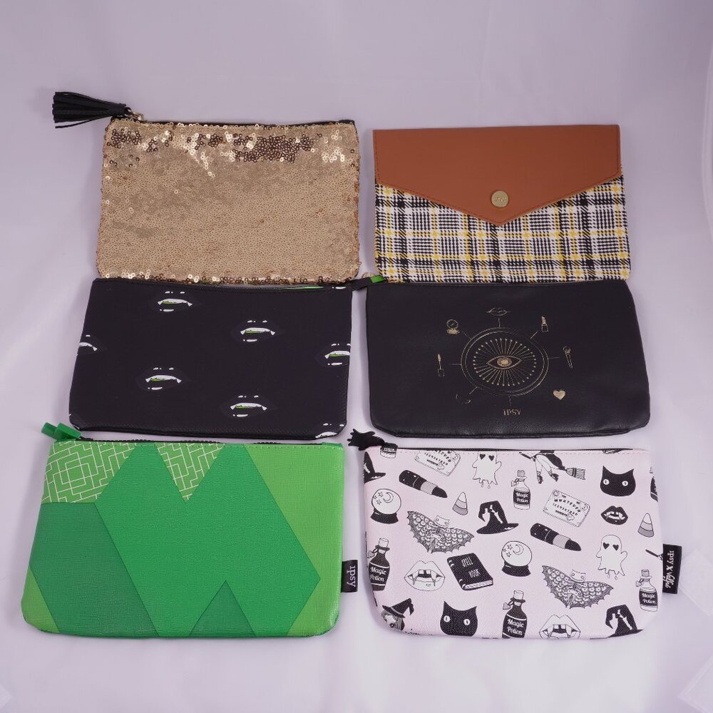Ipsy Makeup Bag Lot of 6 | Cosmetic & Travel Pouches | Mixed Styles